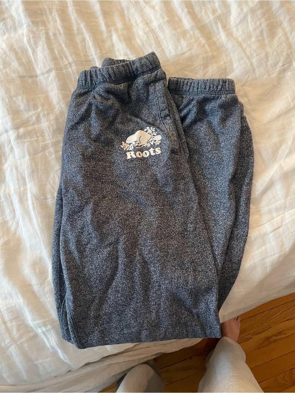Roots  Dark Heather Gray Sweatpants with Logo